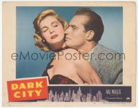 1f0580 DARK CITY LC #2 1950 best c/u of sexy Lizabeth Scott & Charlton Heston in his first movie!