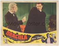 1f0438 DRACULA LC #3 R1951 vampire Bela Lugosi cringes at Edward Van Sloan's crucifix, very rare!