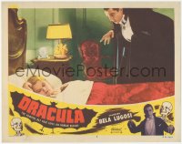 1f0439 DRACULA LC #4 R1951 creepy vampire Bela Lugosi over Helen Chandler sleeping in bed, rare!