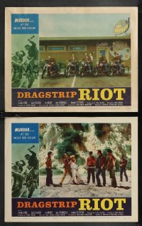 1f0845 DRAGSTRIP RIOT 2 LCs 1958 youth gone wild, classic biker gang border artwork!