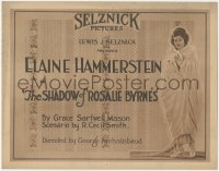 1f0522 SHADOW OF ROSALIE BYRNES TC 1920 Elaine Hammerstein in a dual role as twin sisters, rare!