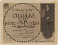 1f0523 SHERIFF'S SON TC 1919 full-length portrait of Charles Ray in early silent western, rare!