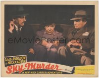 1f0701 SKY MURDER LC 1940 great image of Donald Meek pointing two guns at men sitting by him in car!