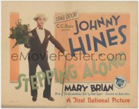 1f0533 STEPPING ALONG TC 1926 full-length Johnny Hines with cane & bouquet of flowers!