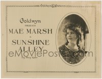 1f0534 SUNSHINE ALLEY TC 1917 head & shoulders portrait of pretty Mae Marsh, ultra rare!