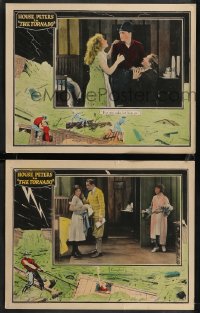 1f0865 TORNADO 2 LCs 1924 House Peters in big smashing hit, great border art by Jack Savage, rare!