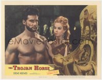 1f0723 TROJAN HORSE LC #6 1962 c/u of strongman Steve Reeves & sexy Edy Vessel as Helen of Troy!