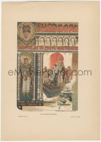 1f0041 LES AFFICHES ILLUSTREES French book page 1890s A.F.G. art for Sardou's Theodora stage play!