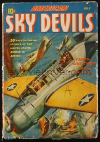 1f0025 AMERICAN SKY DEVILS vol 1 no 1 pulp magazine July 1942 great cover art of fighter planes!
