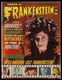 1f1972 CASTLE OF FRANKENSTEIN #6 magazine 1965 cover image of The Gorgon + Dracula & Frankenstein!