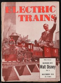 1f1974 ELECTRIC TRAINS magazine December 1951 great cover story railroading with Walt Disney!