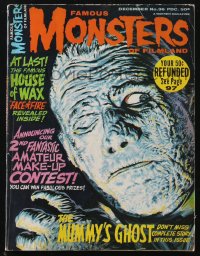 1f2025 FAMOUS MONSTERS OF FILMLAND #36 magazine December 1965 Vic Prezio cover art of Mummy's Ghost!