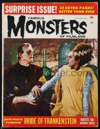 1f2021 FAMOUS MONSTERS OF FILMLAND vol 4 no 6 magazine Feb 1963 filmbook of Bride of Frankenstein!