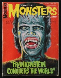 1f2026 FAMOUS MONSTERS OF FILMLAND #39 magazine June 1966 Vic Prezio art of Frankenstein from Japan!