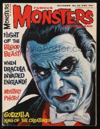 1f2024 FAMOUS MONSTERS OF FILMLAND #35 magazine October 1965 great Dracula cover art by Vic Prezio!