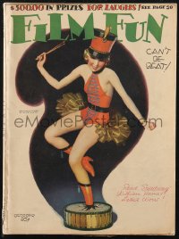 1f1999 FILM FUN magazine October 1929 wonderful cover art of sexy Alice White in skimpy outfit!