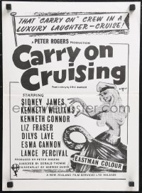 1f1704 CARRY ON CRUISING New Zealand daybill 1962 Gerald Thomas cruise ship comedy, sexy mermaid!