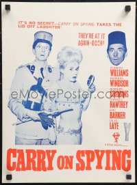 1f1706 CARRY ON SPYING New Zealand daybill 1964 English spy spoof w/sexy agent O-O-Oh!
