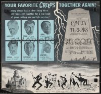 1f1868 COMEDY OF TERRORS pressbook 1964 Boris Karloff, Peter Lorre, Vincent Price, Joe E. Brown!