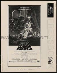 1f1893 STAR WARS pressbook 1977 George Lucas classic sci-fi epic, lots of advertising images!