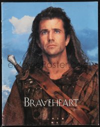 1f1910 BRAVEHEART souvenir program book 1995 Mel Gibson as William Wallace in the Scottish Rebellion!