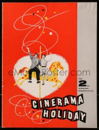 1f1913 CINERAMA HOLIDAY souvenir program book 1956 you feel like a participating member of the movie!
