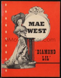 1f1916 DIAMOND LIL stage play souvenir program book 1949 great images of sexy Mae West on Broadway!