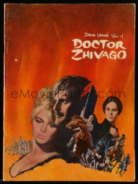 1f1918 DOCTOR ZHIVAGO 30pg souvenir program book 1965 Omar Sharif, Julie Christie, David Lean classic!