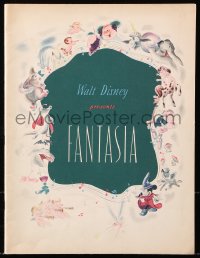 1f1921 FANTASIA roadshow souvenir program book 1940 Disney musical cartoon classic in Fantasound!