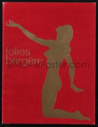 1f0021 FOLIES BERGERE French souvenir program book 1960s with embossed foil cover from the 1920s!