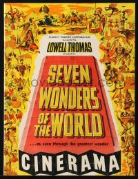 1f1953 SEVEN WONDERS OF THE WORLD Cinerama souvenir program book 1956 famous landmarks in Cinerama!