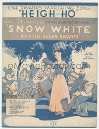 1f0142 SNOW WHITE & THE SEVEN DWARFS sheet music 1938 Disney animated classic, Heigh-Ho!