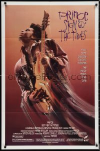 1f1168 SIGN 'O' THE TIMES 1sh 1987 rock and roll concert, great image of Prince w/guitar!