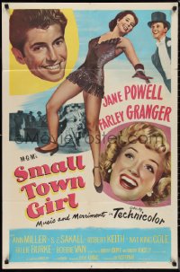 1f1172 SMALL TOWN GIRL 1sh 1953 Jane Powell, Farley Granger, super sexy Ann Miller's legs!