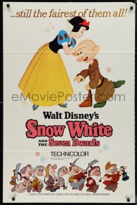 1f1173 SNOW WHITE & THE SEVEN DWARFS 1sh R1967 Walt Disney animated cartoon fantasy classic!
