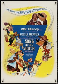 1f1177 SONG OF THE SOUTH 1sh R1956 Walt Disney, Uncle Remus, Br'er Rabbit & Br'er Bear!