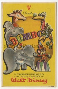 1f0349 DUMBO Spanish herald 1944 different colorful art from Walt Disney circus elephant classic!