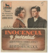1f0378 YOUNG & INNOCENT 4pg Spanish herald 1944 Alfred Hitchcock, completely different images!