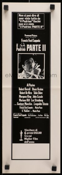 1f0062 GODFATHER PART II Italian Swiss ad slick 1975 Al Pacino in Francis Ford Coppola classic sequel!