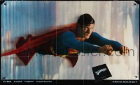 1f0044 SUPERMAN 36x60 soundtrack poster 1978 c/u of comic book hero Christopher Reeve in flight!
