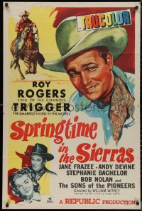 1f1181 SPRINGTIME IN THE SIERRAS 1sh 1947 Roy Rogers & Trigger + pretty Jane Frazee, very rare!