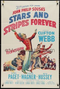 1f1192 STARS & STRIPES FOREVER 1sh 1953 Clifton Webb as band leader & composer John Philip Sousa!