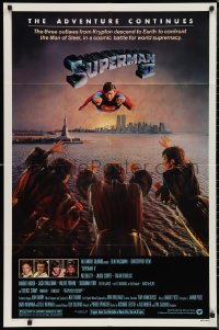 1f1195 SUPERMAN II studio style 1sh 1981 Christopher Reeve, Terence Stamp, great image of villains!