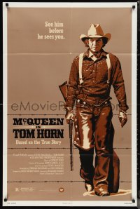 1f1210 TOM HORN 1sh 1980 see cowboy Steve McQueen in the title role before he sees you!