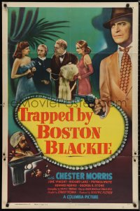 1f1215 TRAPPED BY BOSTON BLACKIE 1sh 1948 three women want detective Chester Morris arrested!