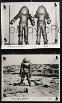 1f2520 EARTH VS. THE FLYING SAUCERS 3 8x10 stills 1956 Ray Harryhausen classic, aliens shown in all!