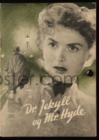 1f2209 DR. JEKYLL & MR. HYDE Danish program 1947 Spencer Tracy, Ingrid Bergman, different images!