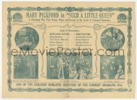 1f0296 SUCH A LITTLE QUEEN herald 1914 Marry Pickford as Queen Victoria, ultra rare!