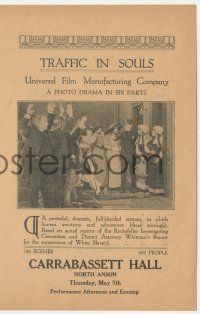 1f0260 TRAFFIC IN SOULS herald 1913 super early Universal movie exposing white slavery in New York!
