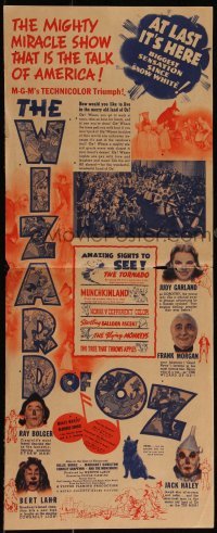 1f0263 WIZARD OF OZ herald 1939 biggest screen sensation since Snow White, very rare & different!